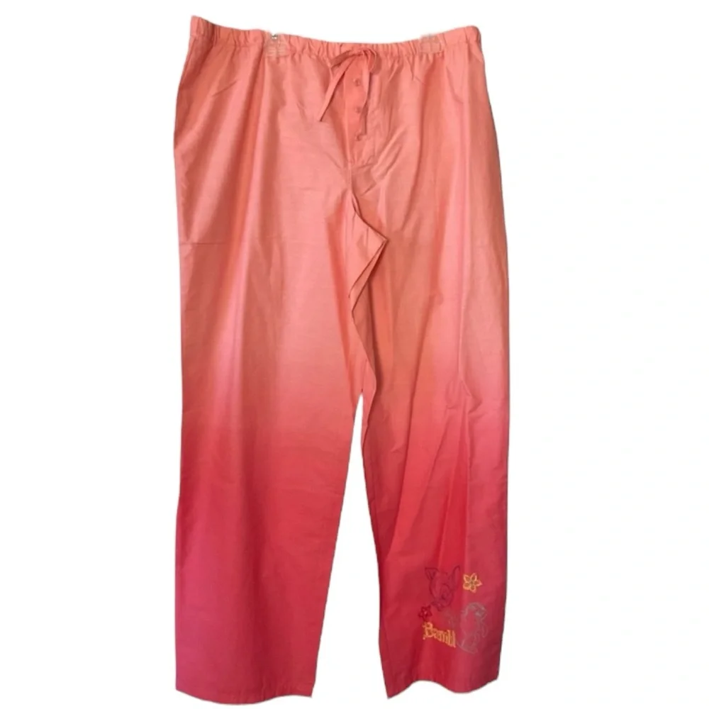 DISNEY Bambi Cotton Ombre Pink PJ/Lounging Pants Size Large — SUPER COMFY! - Picture 3 of 6